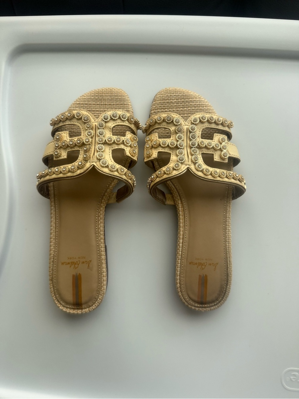 Sam Edelman Gold Embellished Slide